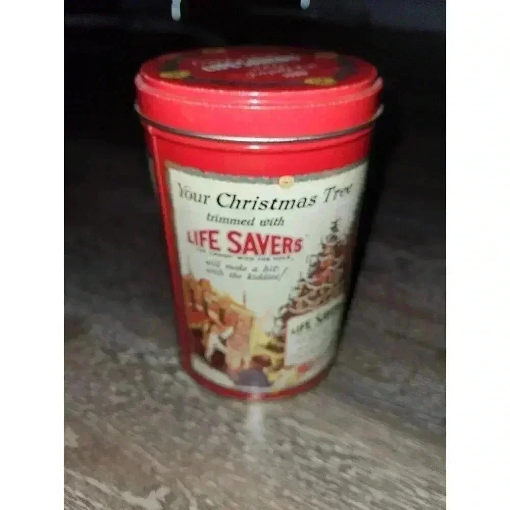 Life Saver Vintage christmas tin decor‎ collectable